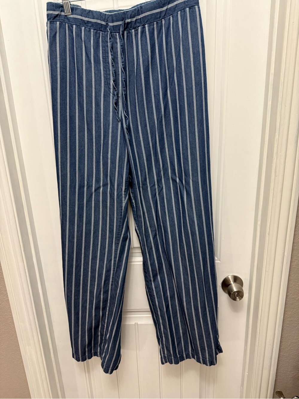 Daily Thread Women's Navy Striped Drawstring Lounge Pants Sz 2X (39-4)